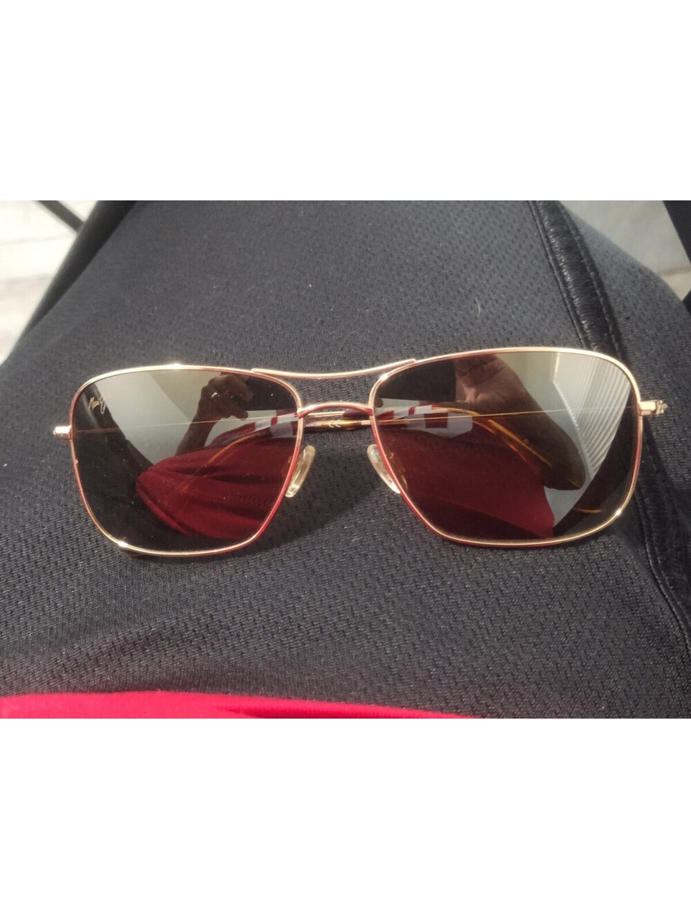 Maui Jim titanium aviator glasses with prescription lens